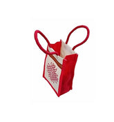 Jute Bags with Contrast kolam Print for Return Gifts Thamboolam Bags Wedding Gifts Lunch Bag Multicolor 8*6*4 inches Gifts, Diwali Gift